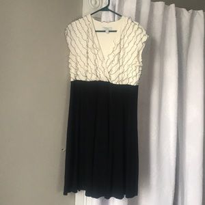 Women’s Dress, Black and Cream